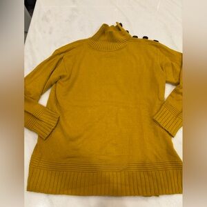 Anthropologie Margarita Tunic Sweater (XS, mustard yellow)